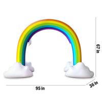Inflatable Rainbow Water Spray Arch Bridge for Outdoor Play