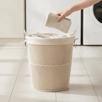 Woven Rope Basket Multipurpose Tall Rope Basket with Handles Lightweight Laundry Hamper for Washroom