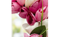 Pink and White Bloom Wreath Mother's Day Gift Artificial Bloom Wreath for Garden