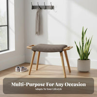 Upholstered Vanity Stool Nordic Design Footrest Multi-Purpose for Bedroom, Women