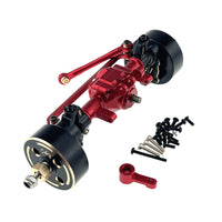 MJX 1/18 H18P RC Car Metal Upgrade Front Axle Assembly with Counterweight and Servo Arm