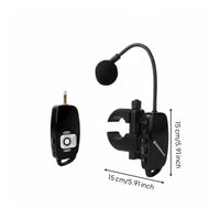 High-Fidelity Sound Wireless Flute Audio Pickup Rechargeable Extended-Life Battery Wind Instrument Pickup System Noise Reduction Attach-on Instrument Audio Pickup Low Latency for Musicians, Performers, Stage Performance, Live Broadcasting, Recording