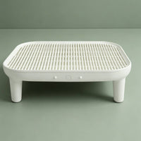 Rectangular Pedal with Slatted Grille Plastic Litter Box Step for Pet Owners, Home