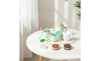 Wooden Tea Party Set Imaginative Tea Party Set Realistic Toy for Young Children, Playroom