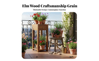 Narrow Pedestal Table with Drawer Sturdy Wood Wood Plant Stand Minimalist and Aesthetic Sturdy Construction for Living Room