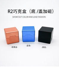 巧克盒台球巧克粉盒批发桌球金属巧克夹R2底盖无磁巧克盒