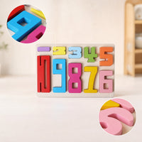 Counting Numeral Puzzle Board Matching Number Puzzle Stacking Educational Toy Learning for Toddlers, Playroom
