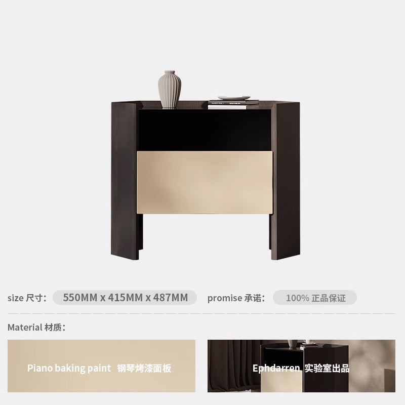 床头柜现代简约钢化玻璃卧室带抽屉储物床边柜小柜子ins风小户型