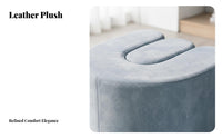 U-Shaped Vanity Stool Italian Minimalist Design Accent Seating Soft Padded Seat