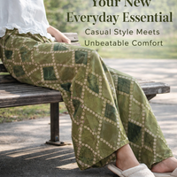 Women's Clothing Wide Leg Palazzo Pants with Double Pockets for Beach Wear, Rayon Material Summer Trousers, Flowy Culottes for Casual