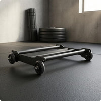 Four-Wheel Roller Metal Frame Core-Focused Training Roller Stomach Workout Wheel Caster Wheels Long-Lasting