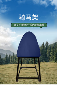 骑马架皮革马鞍架可移动马鞍架带轮马鞍架子马术用品马场马术鞍架