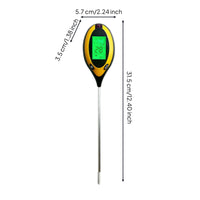 4-in-1 Soil Tester Green Backlight 4-Function Soil Meter Backlit Digital Display