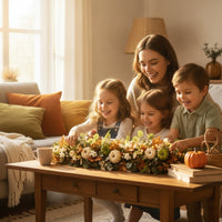 Fall Garland with Pumpkins Seasonal Artificial Maple Leaf Garland Realistic for Mantels
