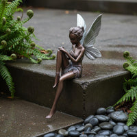 Sitting Fairy Garden Statue Weather Resistant for Patio