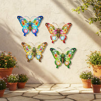 Iron Butterfly Wall Decor Raised Body 3D Butterfly Wall Decoration for Outdoor