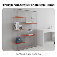 Clear Multi-Tier Stand Transparent Design Display Shelf Openroom arrangementSaving for Collectors, Homeowners, Study
