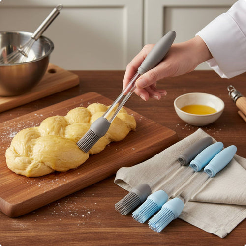 4 Pieces Silicone Pastry Brush Easy to Clean Silicone Basting Brush Food-Safe