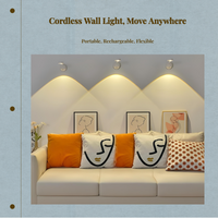 Cordless rechargeable LED wall sconce