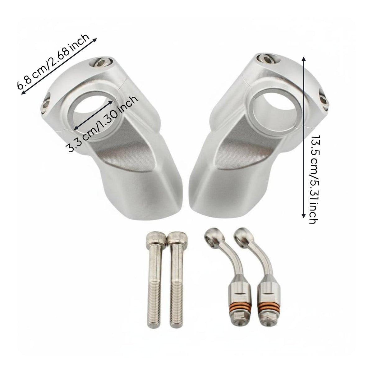 22mm Handlebar Riser Aluminum Alloy Handlebar Clamp Riser Raises Handlebars for Motorcycle 3   Riders