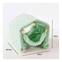 Pet Hideout with Hammock Soft Small Pet Tunnel Bed Clear for Hamsters