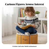 Round Sitting Pouf Easy to Clean Round Pouf multi-functional Use for Children, Toddlers