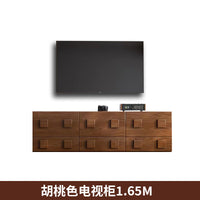 中古风黑色复古实木斗柜胡桃色卡门柜2025新款客厅法式落地电视柜