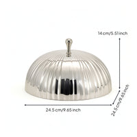 Pedestal Food Dome Stainless Steel Cloche with Tray Long-Lasting
