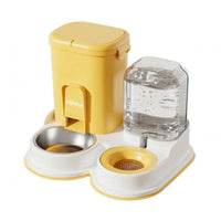 Cat Feeder and Water Dispenser Stainless Steel Pet Care Transparent Tank