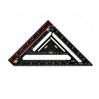 Bubble Level Ruler Red Strip Folding Carpenter Triangle Ruler for Squaring