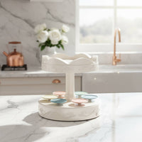 Cute Design Rotating Cake Stand Battery Operated Automatic Turntable Display Rotating Dessert Display With Music for Children, Birthdays, Parties