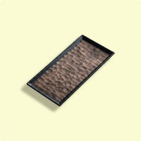 Walnut Wood Brew Tray Long-Lasting Hammered Texture Brew Tray Sleek Texture