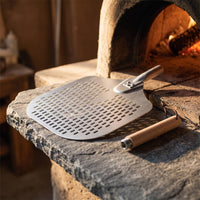 Perforated Pizza Peel Professional Pizza Peel with Detachable Handle Easy to Clean for Kitchen Cooking
