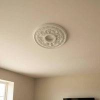 Ornate Ceiling Medallion Easy to Install Rosette Ceiling Plate for Living Room