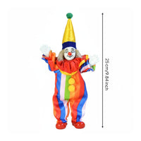 Classic Porcelain Clown Doll Unique Gift Idea Collectible Ceramic Clown Doll Adjustable Posing Flexible Fool Figurine for Collectors, Cafe Decor