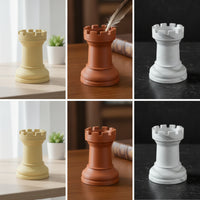 Chess Rook Pen Holder Matte Pen Cup Desk Holder Sculptural Organizer Lightweight for Students, Study Room