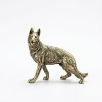 Dog Figurine Bronze Dog Figurine with Weighted Base Sculpted for Desk, Office