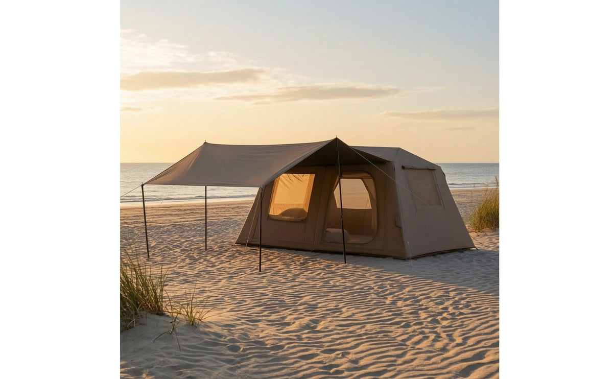 Waterproof Inflatable Tent Easy Setup Air Tent Rainproof Spacious for Campers, Outdoor Camping