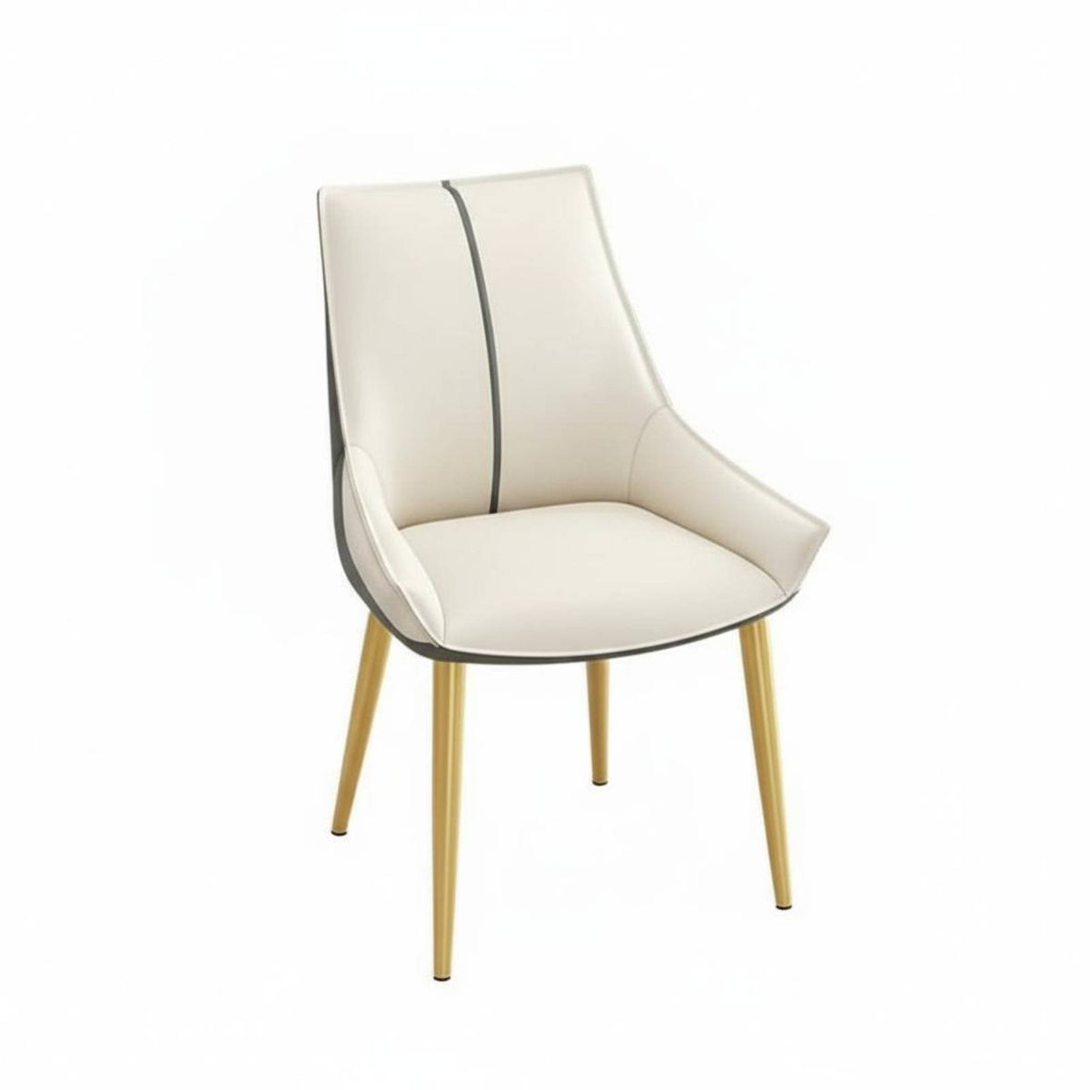 Upholstered Side Chair with Metal Legs Modern Minimalist Design Dining Seating Sturdy Construction Easy to Clean for Living Room