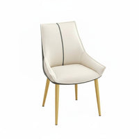 Upholstered Side Chair with Metal Legs Modern Minimalist Design Dining Seating Sturdy Construction Easy to Clean for Living Room