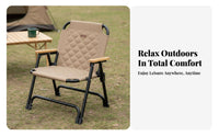 Low-to-Ground Camp Chair Stable Structure Low-to-Ground Camp Armchair Heavy Duty