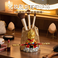 创意孙悟空化妆刷收纳桶大容量梳妆台桌面收纳罐高级化妆桶笔桶