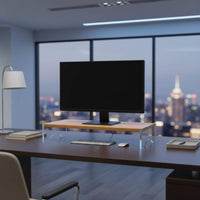 Space-Saving Acrylic Computer Screen Stand Multi-Functional Monitor Riser with Storage Long-Lasting and Stable Computer Screen Riser with Storage Sturdy Construction for Study
