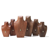 Digu Solid Wood Bust Display Stand for Necklaces and Jade