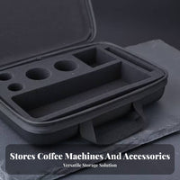 Top Handle Coffee Machine Case Clamshell Opening Zippered Carrying Case Fitted Compartment