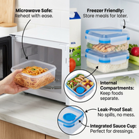 Bento Box Lunch Boxes Stackable, Lunch Box Bento Box Spoon Fork, Lunch Box Compartments Work, Box Bento Box Spoon, Lunch Box Multi Compartment