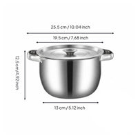 Oil Strainer Pot with Strainer Versatile Lard Storage Container Wide Wide Opening Double Handle Cooking Pot for Restaurant