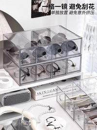 Multi-grid Eyeglass Storage Box for Sunglasses, Desk Drawer Organizer, Resin