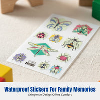 Waterproof Skin Decal Stickers for Kids, Glow-in-the-Dark Butterfly Bee