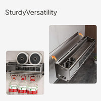 Stainless Steel Kitchen Wall Shelf Multi-Functional Organizer